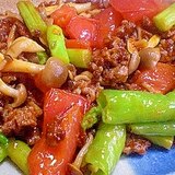 　「ひき肉と夏野菜のケチャップ炒め」　　　　♪♪